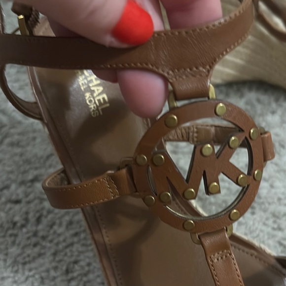 Michael Kors Brown Wedge Sandals with Lace-Up Design - Picture 4 of 4